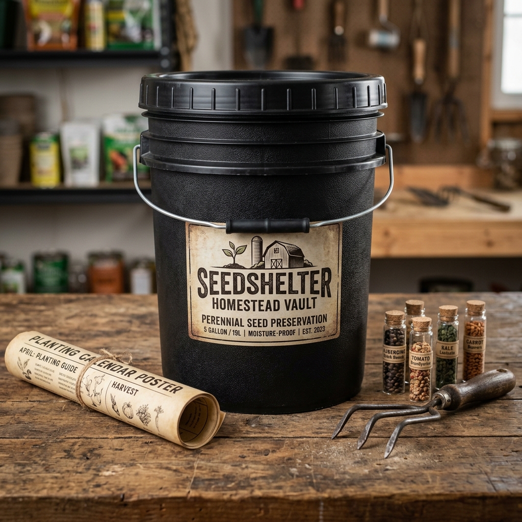 SeedShelter Homestead Vault 5-gallon bucket